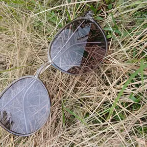 KS Kacamata Photochromic Anti Radiasi Blue Ray Gaya Korea Bentuk Bulat Bahan Metal Pria Wanita K76