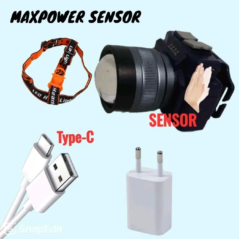 Senter Kepala Zoom Maxpower 100 watt  Cahaya Putih 7