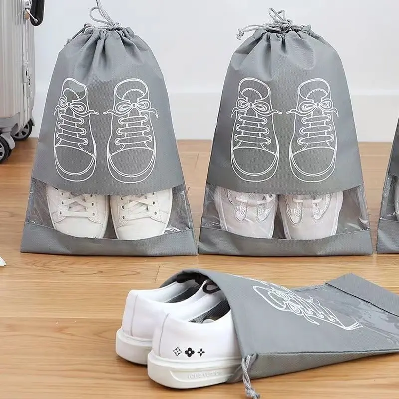 Missoofficial.id PC1009 Tas Serut Shoes Bag Penyimpanan Sepatu dan Sendal Kantong Tali Serut Serbaguna Kantong Penyimpanan Pakaian Plastik 2
