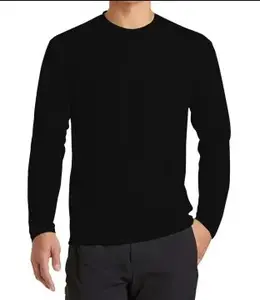 Baju Kaos Lengan Panjang POLOS Keren Viral / Atasan Cowok Cewek Lengan Panjang Terlaris / Pakaian Pria Wanita Ngetren Oblong Dewasa Unisex Nyaman Tebal Hitam