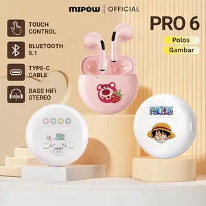 MIPOW Earphone Wireless TWS Type C Bluetooth Headphone Noise cancelling With Microphone