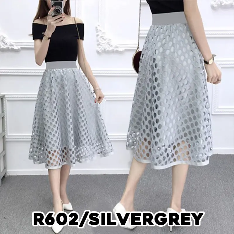 KARAKOREA R602 Yoona Flare Skirt /Midi / Rok Panjang / korean 2