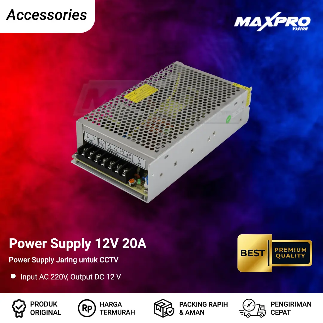 POWER SUPPLY CCTV 12 VOLT 20A