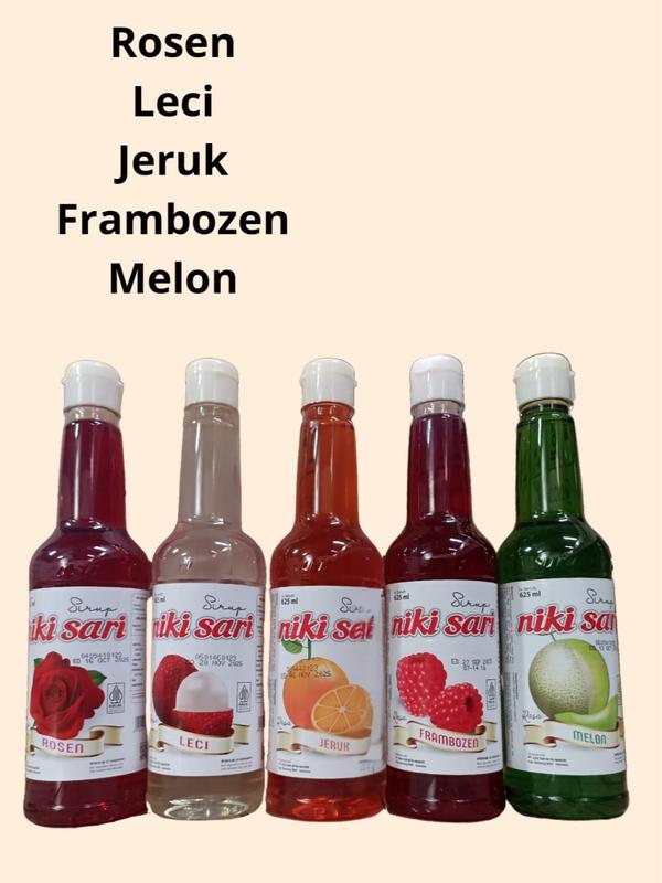 NIKISARI Sirup Aneka Rasa buah Kemasan pet 625ml ( botol plastik ) sesame  syrup 4