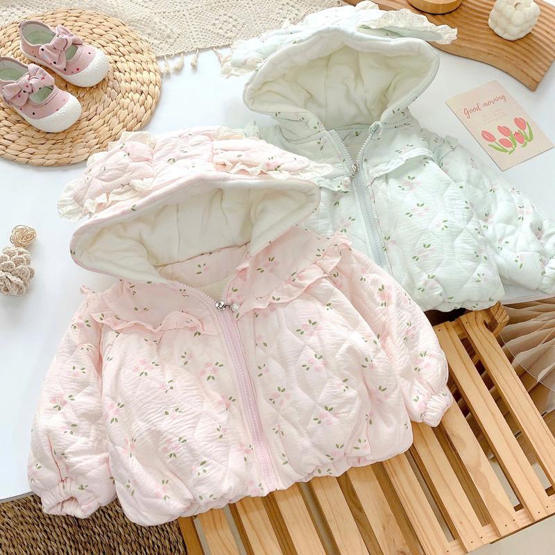  Hey Susie AK1749- Áo Khoác Thỏ Hoa Nhí Cho Bé Gái Size 8-19kg VP  