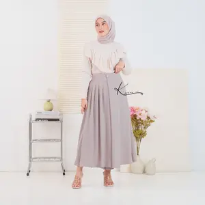 KIRANA - Cellie Kulot Panjang Pleats Rok Celana Wanita Casual Fit Santai Celana Nyaman Cewek Dewasa