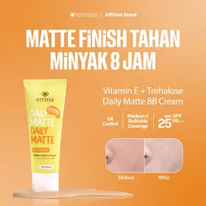 Emina Daily Matte BB Cream 16 g - Melembabkan, Matte Finish, Oil Control