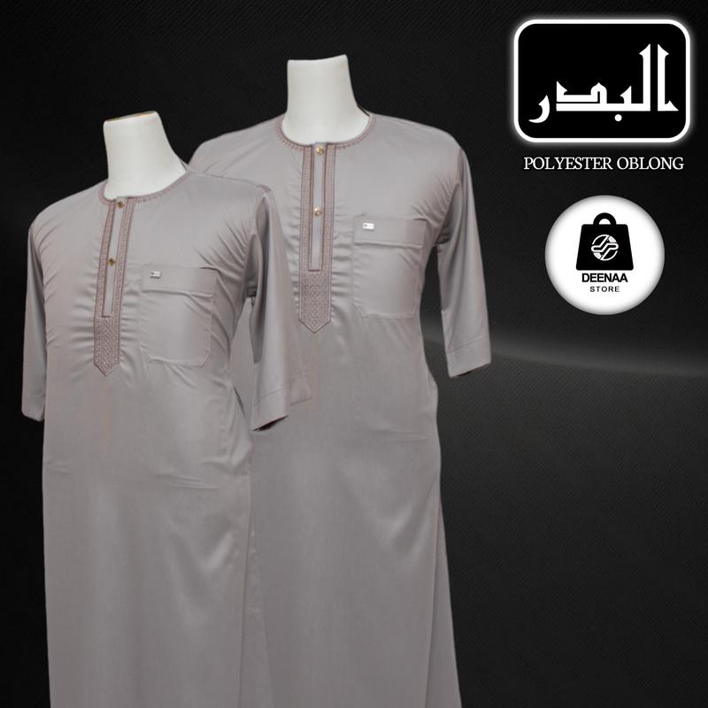 Jubah Al-Badar Polyester Oblong Ikaf Gamis Pria Busana Muslim 6