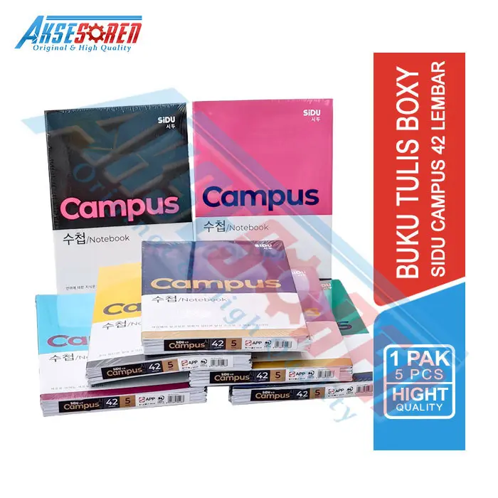 Buku Tulis Sekolah Campus Genius 42 Lembar [1 Pack/6 Buku] / Buku Tulis Boxy Genius notebooks / Buku Kampus 1 Pak / Perengkapan Sekolah / Buku Catatan Kertas Paper Stationery 1