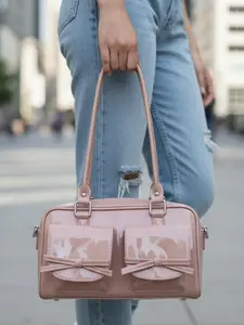 Zelya Tas Shoulder Wanita Model Kulit Sintetis Glossy Anti Air Dengan 2 Kantong Depan Cute Cocok Untuk Daily Use Hangout Dan Kondangan - Selempang