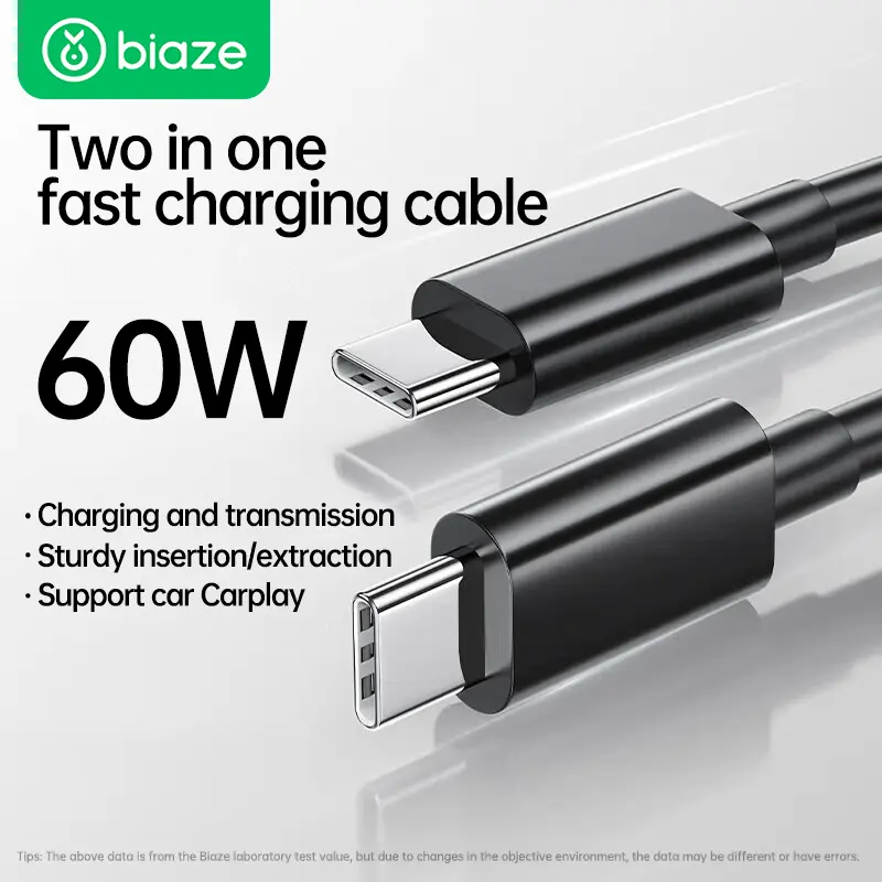 【COD】Biaze Type-C To Type-C 60W Charging Cable Fast Charging Cable Data Transfer Suitable for Apple, Android, Samsung