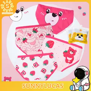 Sunny.Lucas (1-9 Tahun) Katun murni Celana Dalam Anak Perempuan Segitiga Versi  Lucu Motif Anak CD Pakaian Fashion