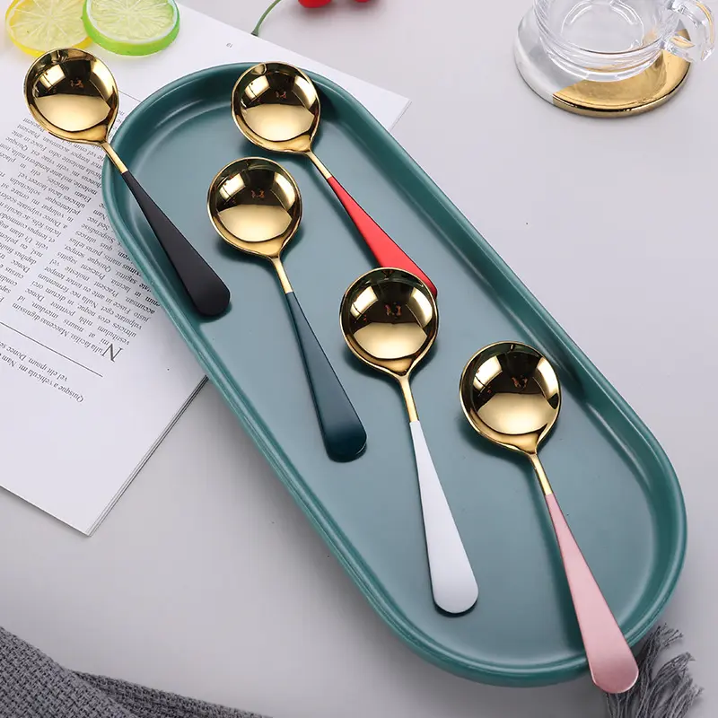 Sendok Makan Stainless Korea Bulat - Alat Makan Dapur - Kitchenware
