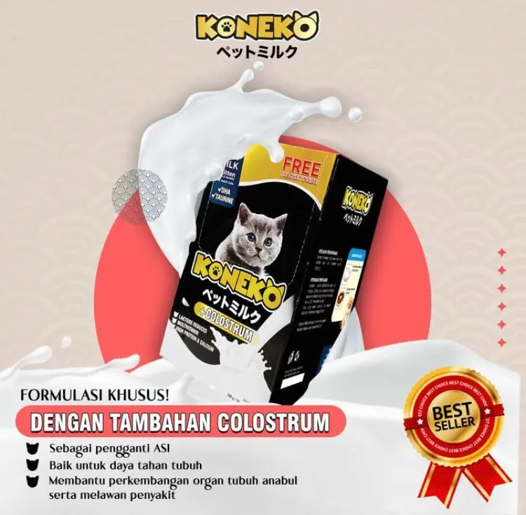 KONEKO SUSU KUCING SACHET 1 BOX ISI 11 SACHET - CAT MILK 1