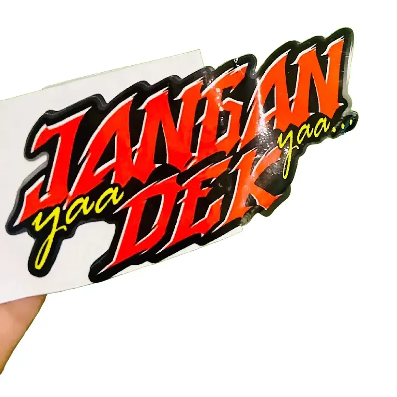 sticker stiker satuan jangan ya dek ya sudah di cutting presisi ukuran 11x5cm virall Paper 0