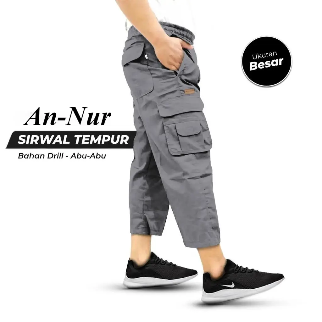 Sirwal TEMPUR JUMBO ANNUR Celana Cargo dan Outdoor Ikhwan Laa Isbal Dewasa