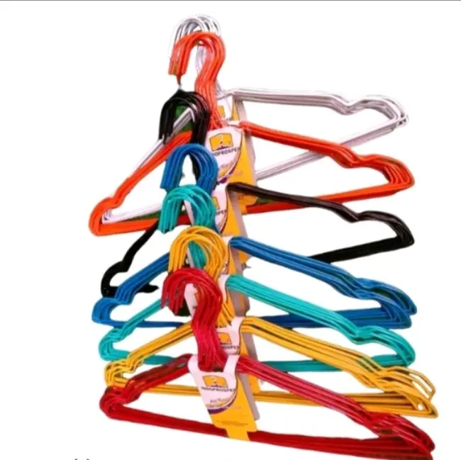 (PAKET 40 PCS) Hanger Warna Mix Warna Pakaian - Hemat Belanja Gantungan Stainless kawat promo Jaket Multicoloured jas lemari baju Anti Karat henger