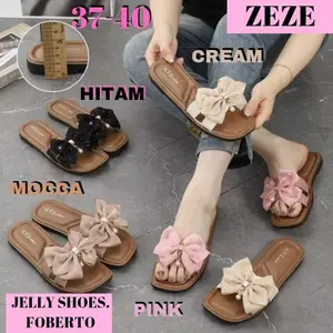 (COD)SANDAL SENDAL JELLY JELLYSHOES KOKOP PITA CEWE CEWEK WANITA IMPOR IMPORT KOREA MURAH