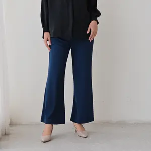 Marchemode Flexy Flare Pants Knit rib Celana Panjang  Wanita Muslim