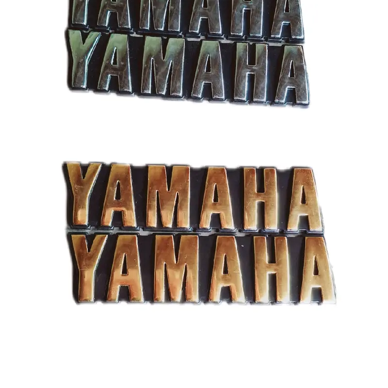 Emblem timbul akrilik 3D YAMAHA TANGKI RX KING Sepasang Crom Gold 2