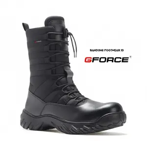 Sepatu Boots PDL Ninja GFORCE Kulit Sapi Asli Hitam Resleting Samping Taktikal Shoes Premium BandungFootwearID