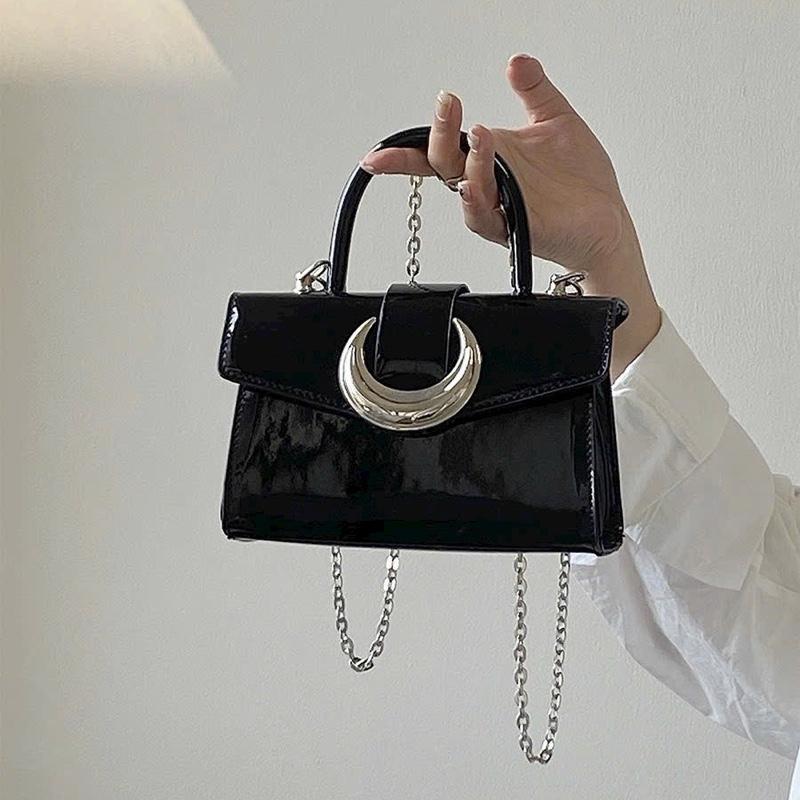 Túi xách tay nữ túi đeo chéo dáng xinh giá rẻ thiết kế da bóng phối khóa Mặt Trăng đẹp da pu cho nữ