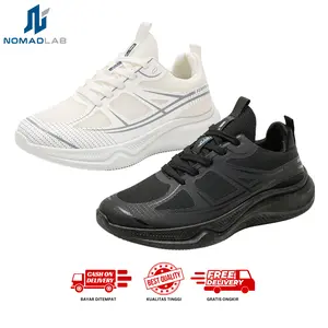 Nomad Fenryx S58 Black And White Sepatu Running Sporty Pria Casual Modis Kekinian Outdoor