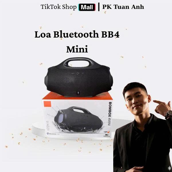 KOC LIVE Loa blutooth bomboc4 mini công suất 15w có 2 loa 2 cộng hưởng loa có thể ghép đôi 2 loa
