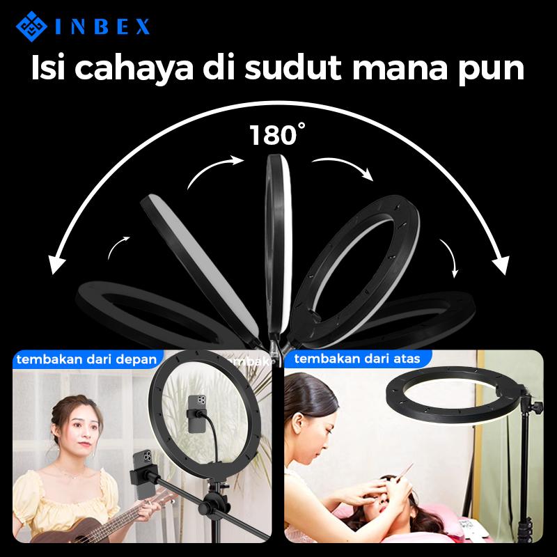Product Introduction of 【COD】【warranty 60 HARI】 26CM 3D LED selfie ring light with 210cm tripod and mobile phone stand for live streaming Holder Lamp 39