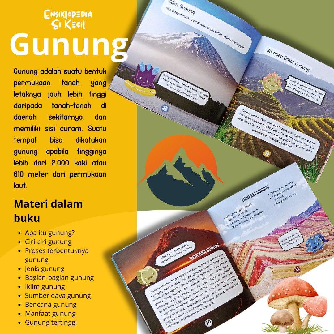 (ISI 4 BUKU) Ensiklopedia Si Kecil Seri Alam Sekitar Hutan, Gunung, Sawah, dan Laut - Buku Pengetahua Anak