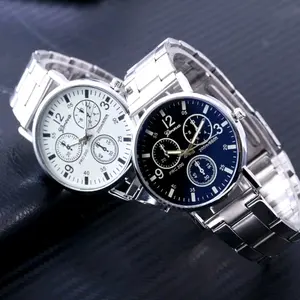 C ( C10 ) JAM TANGAN COUPLE GNEVA PRIA DAN WANITA  STAINLESS STELL