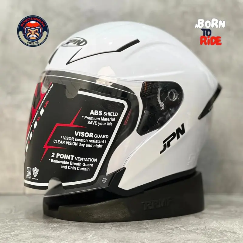JPN KYO 9 HELM HALFFACE SPOILER SINGLE VISOR ORIGINAL STANDART SNI 2