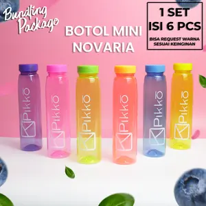 BUNDLING BOTOL MINI NOVARIA 450 ML - PIKKO - TERSEDIA 6 PILIHAN WARNA - 1 SET ISI 6 PCS