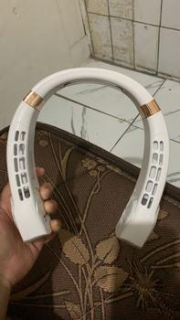 Product Review of 2024 Kipas Angin Gantung Leher Portable USB 20000mAh 5-Speed Wind Tanpa Baling Baling Neck Fan from z**a 2