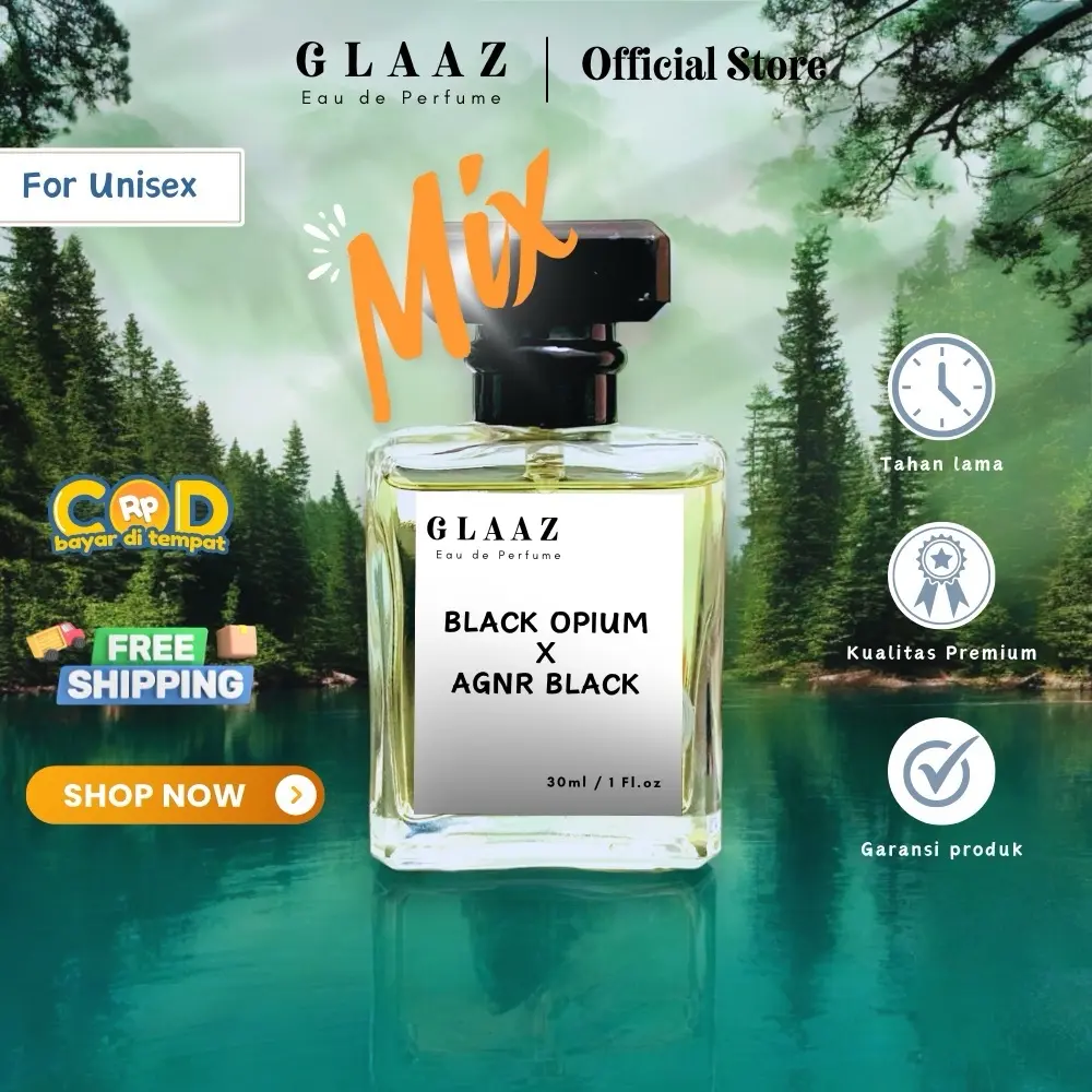 Glaaz Parfum - Blackpium X Agnr Black - Parfum Unisex