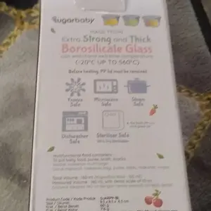 Sugar Baby Premium Glass Jar Baby Food Container BPA FREE / Peralatan Makan Bayi MPASI / Wadah Mangkok Bayi Silicone Lid & Plastic Lid