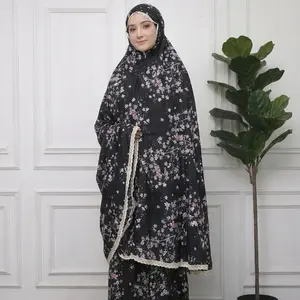 Mukena katun  Muslim Dewasa Motif Bordir Mukena cantik  Trave Travel Wanita Mukenah katun kekinian