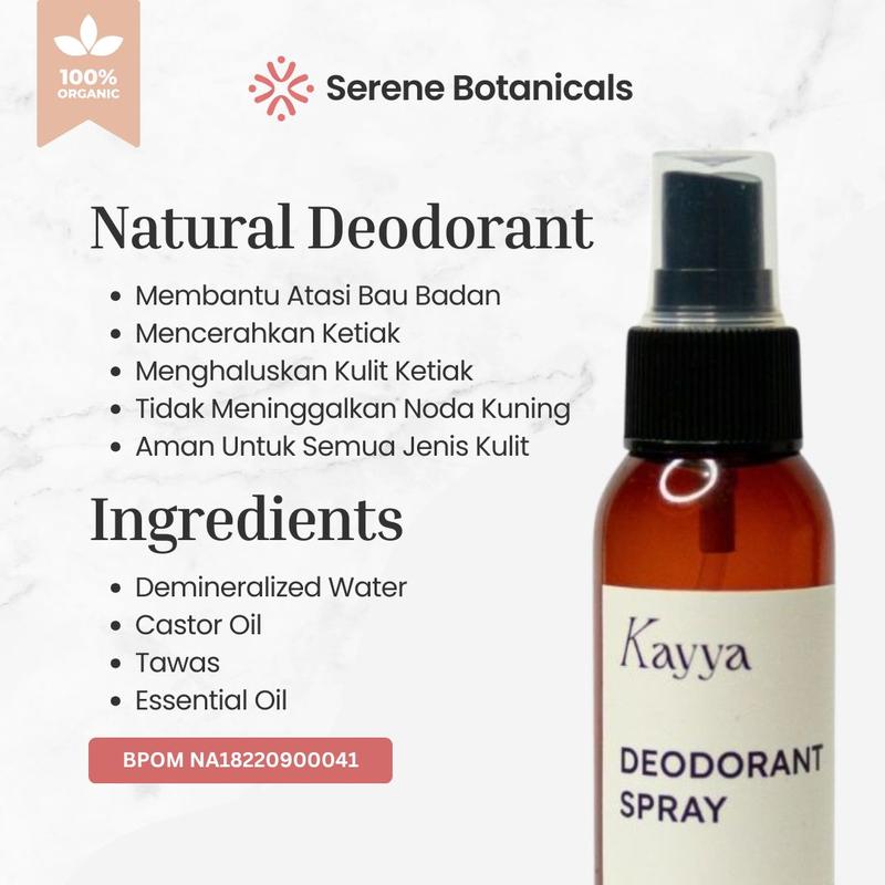 Deodorant Spray Tawas Herbal Aroma Matcha 100ml - Mencegah Bau Ketiak dan Keringat Tubuh Berlebih 2