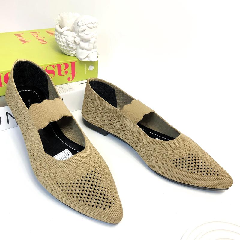 Kayzineva DD-01 Flat Shoes Wanita Kerja Tali Tengah Rajut Premium Sol Hitam Karet Perempuan 5
