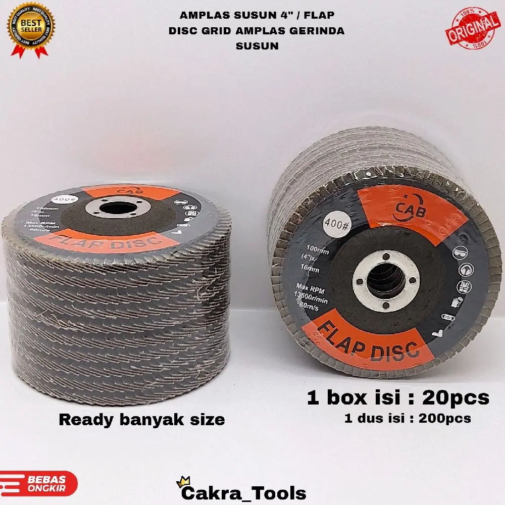 Amplas Susun 4"/ Flap Disk Sand Grid Amplas Gerinda Susun