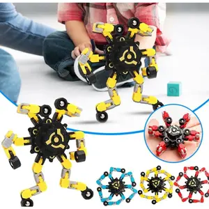 Fingertip Mechanical Spinner Gyro Mainan Anak Kreatif Yang Dapat Diubah Dalam Beberapa Bentuk Mainan Pereda Stress High Quality Product BRASIA-HOME