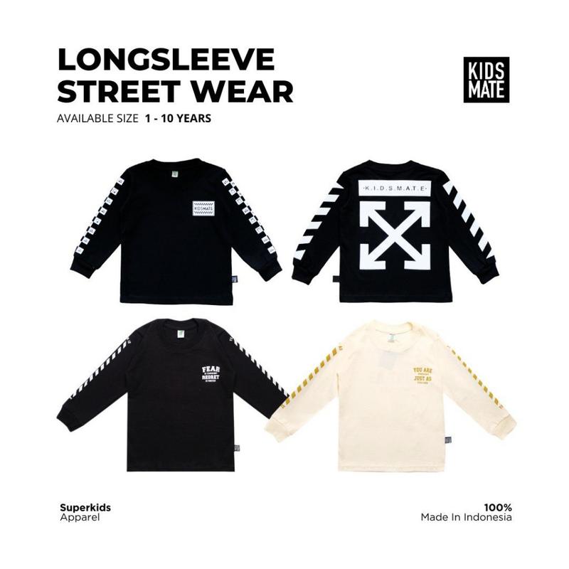 Kaos anak lengan panjang kidsmate Streetwear Series 1