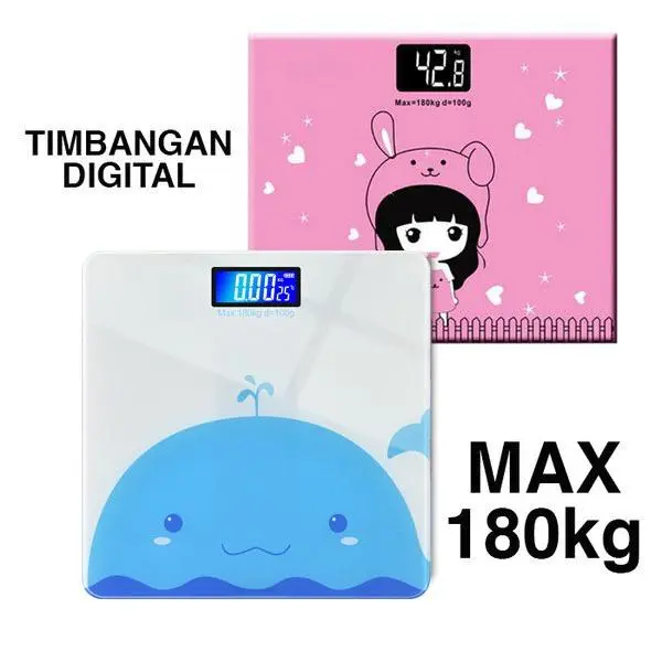 Timbangan Badan Kaca Digital - Elektronik KARTUN SCALE 1