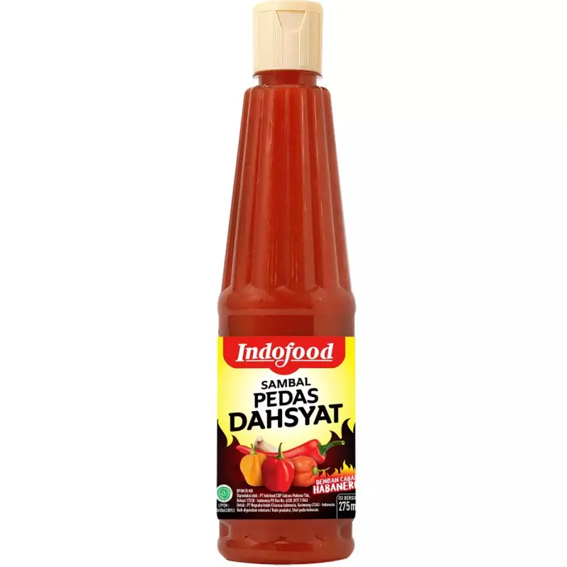 Indofood Sambel Pedes Dahsyat 275ml Sambal Pedas Saus Sauce Bahan Masakan 0
