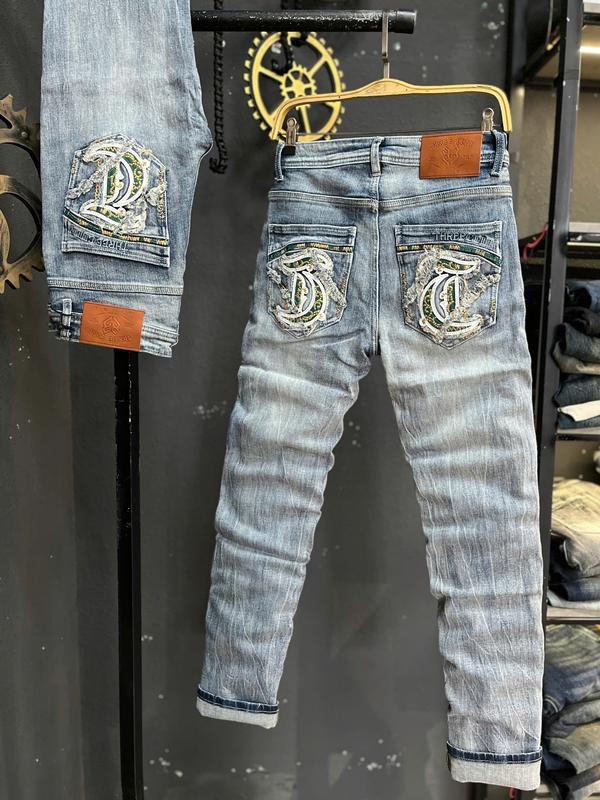 Quần Jean Nam Dài J3950-JD6969 Màu Xanh Bạc Kiểu Chữ T Độ Dập Da Chất Denim Chi Tiết Như Hình Mẫu Mới.