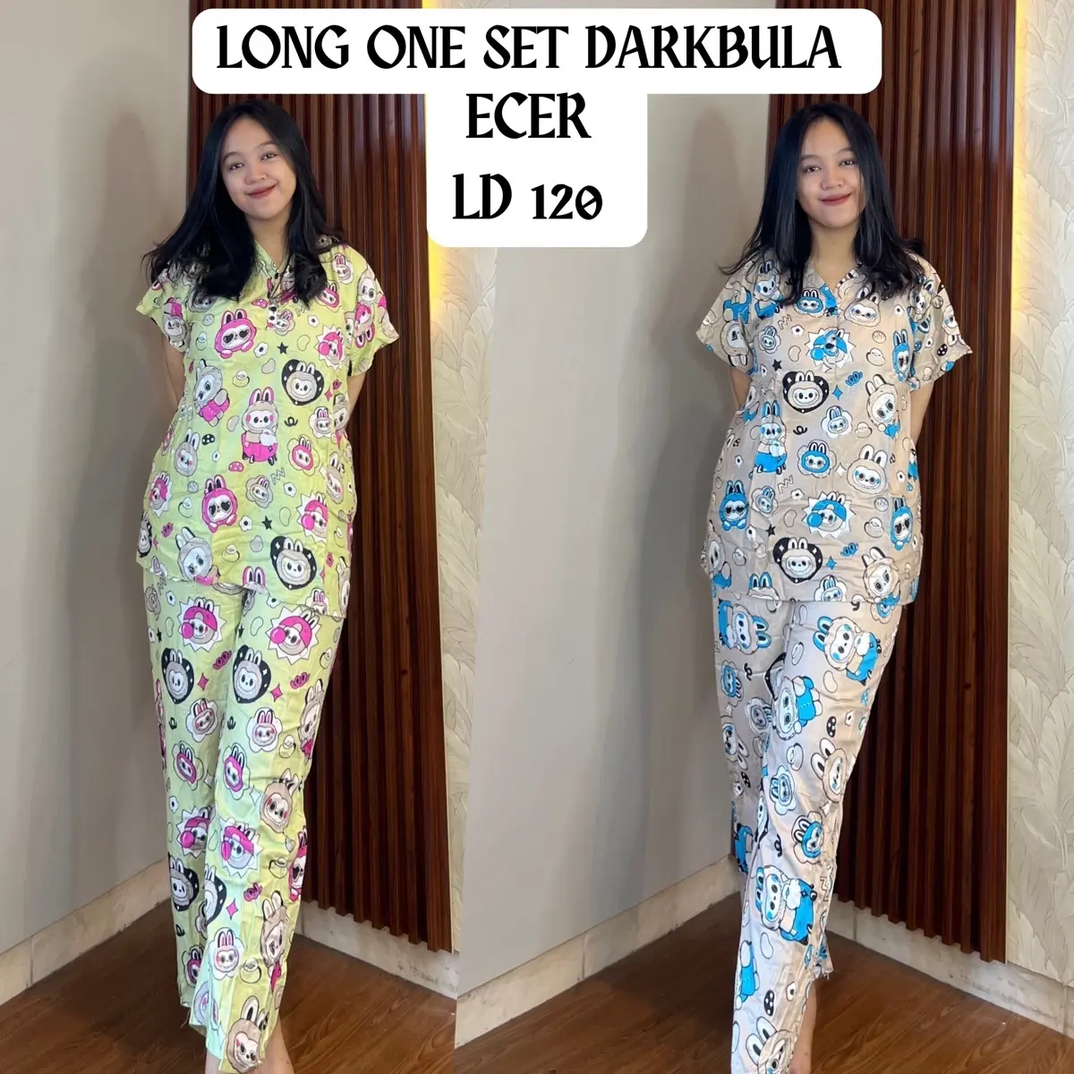 LONG ONE SET DARKBULA WARNA GELAP ECER KANCING BUSUI FRIENDLY RAYON PREMIUM