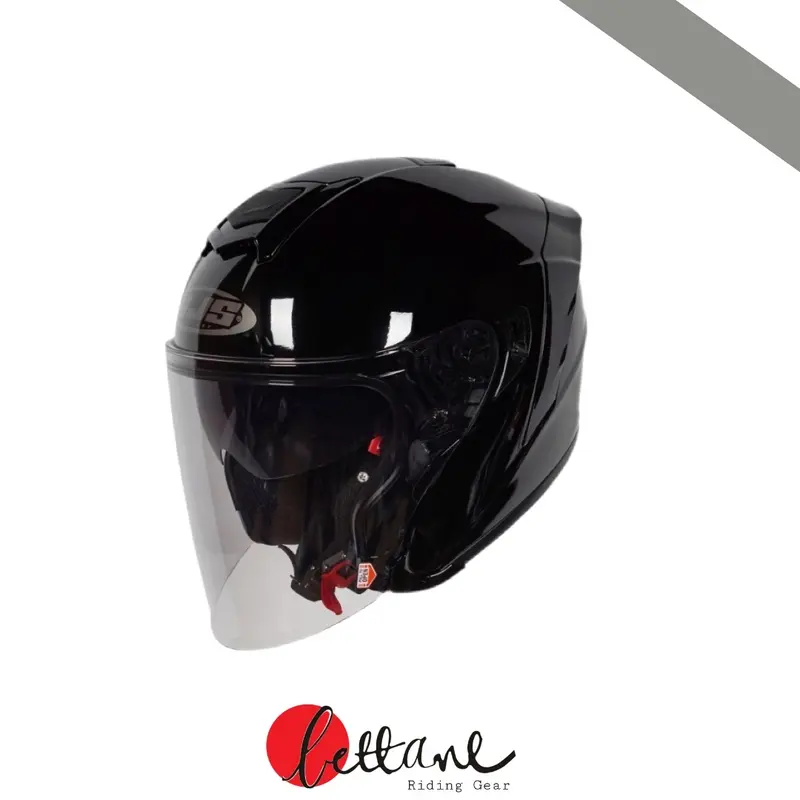 Helm NJS Half Face Kairoz DV Solid Double Visor dengan Sistem Tali Pengikat Microlock untuk Sepeda Motor - Motorcycle 1