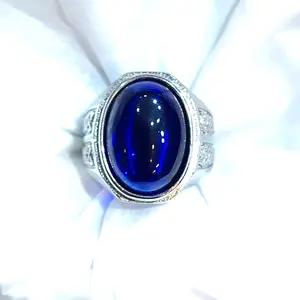 Cincin Batu Permata Blue King Sapphire Super Kualitas dan Super Elegant Dim 13x18