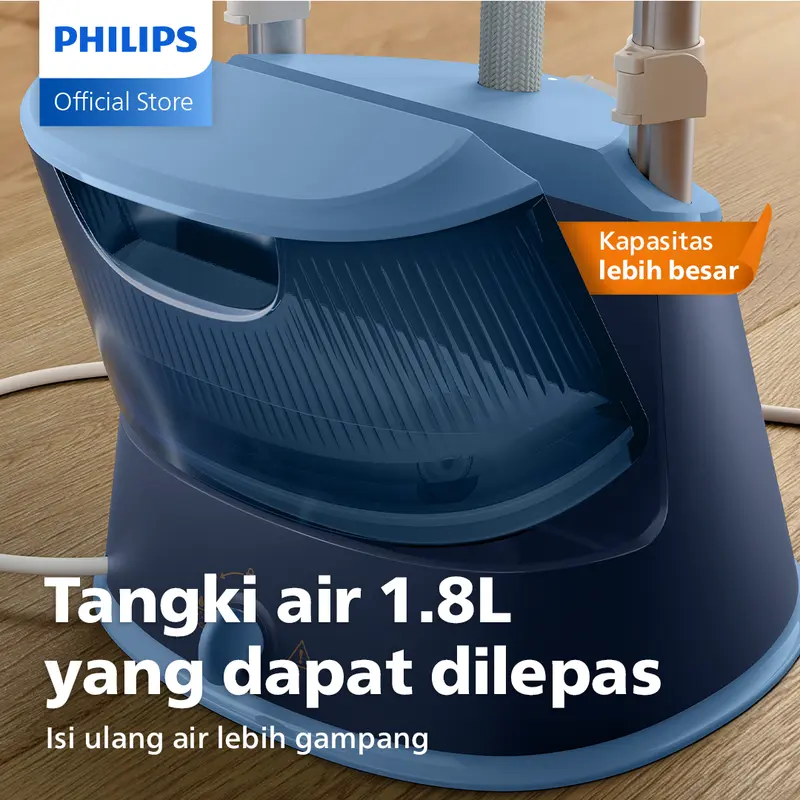 New! Philips Stand Steamer 1000 Series STE1030/20 - Blue - Setrika Uap Tanki Besar Favorit Designers dengan Style Mat 5