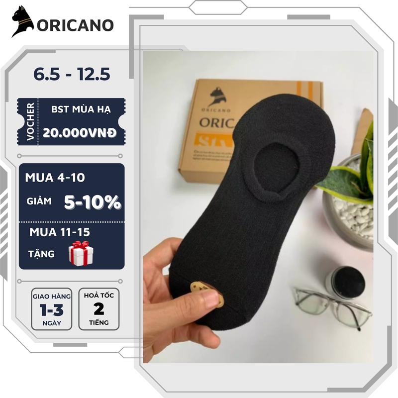 Tất Lười Nam đen trắng thấm hút mồ hôi và khử mùi tốt